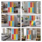 JAN NOWAK IGOR fém öltözőszekrény, 6 rekeszes, 900x1850x450,  szürke-többszínű