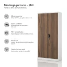 JAN NOWAK JAN fém iratszekrény 900x1850x400, Eco Design: fehér-dió