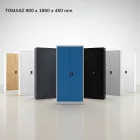 JAN NOWAK TOMASZ fém iratszekrény, kis szekrénnyel, 900x1850x450, antracit-fehér