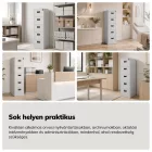 JAN NOWAK SARA V5 fém függőmappa tároló, irattartó szekrény, 460x1630x620, 5 fiókos, szürke