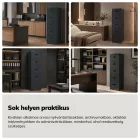 JAN NOWAK SARA V5 fém függőmappa tároló, irattartó szekrény, 460x1630x620, 5 fiókos, antracit