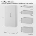 JAN NOWAK Megan fém moduláris multifunkcionális szekrény talapzaton 1600x900x400 mm