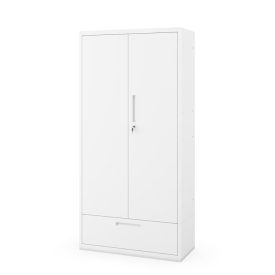   JAN NOWAK Megan fém moduláris multifunkcionális szekrény fiókkal 1850x900x400 mm, fehér