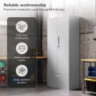 JAN NOWAK Megan fém moduláris multifunkcionális szekrény fiókkal 1850x900x400 mm, fehér