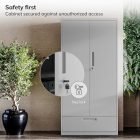 JAN NOWAK Megan fém moduláris multifunkcionális szekrény fiókkal 1850x900x400 mm, fehér