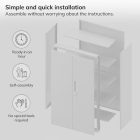 JAN NOWAK Megan fém moduláris multifunkcionális szekrény fiókkal 1850x900x400 mm, fehér