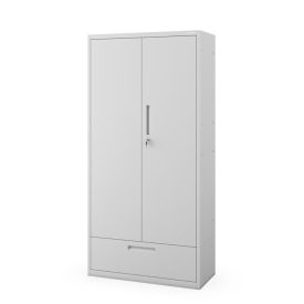   JAN NOWAK Megan fém moduláris multifunkcionális szekrény fiókkal 1850x900x400 mm, szürke