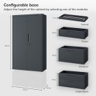 JAN NOWAK Megan fém moduláris multifunkcionális szekrény fiókkal 1850x900x400 mm, szürke