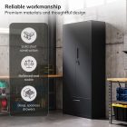 JAN NOWAK Megan fém moduláris multifunkcionális szekrény fiókkal 1850x900x400 mm, antracit