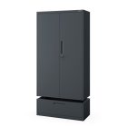 JAN NOWAK Megan fém moduláris multifunkcionális szekrény fiókkal 1850x900x400 mm, antracit