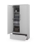 JAN NOWAK Megan fém moduláris multifunkcionális szekrény fiókkal 1850x900x400 mm, antracit