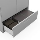 JAN NOWAK Megan fém moduláris multifunkcionális szekrény fiókkal 1850x900x400 mm, antracit