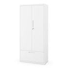 JAN NOWAK Megan fém moduláris multifunkcionális szekrény magas fiókkal 1950x900x400 mm, fehér