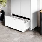 JAN NOWAK Megan fém moduláris multifunkcionális szekrény magas fiókkal 1950x900x400 mm, fehér