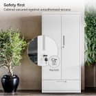 JAN NOWAK Megan fém moduláris multifunkcionális szekrény magas fiókkal 1950x900x400 mm, fehér