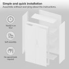 JAN NOWAK Megan fém moduláris multifunkcionális szekrény magas fiókkal 1950x900x400 mm, fehér