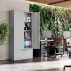 JAN NOWAK Megan fém moduláris multifunkcionális szekrény magas fiókkal 1950x900x400 mm, szürke