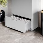 JAN NOWAK Megan fém moduláris multifunkcionális szekrény magas fiókkal 1950x900x400 mm, szürke