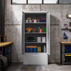 JAN NOWAK Megan fém moduláris multifunkcionális szekrény magas fiókkal 1950x900x400 mm, szürke