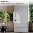 JAN NOWAK Megan fém moduláris multifunkcionális szekrény magas fiókkal 1950x900x400 mm, szürke