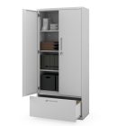 JAN NOWAK Megan fém moduláris multifunkcionális szekrény magas fiókkal 1950x900x400 mm, szürke