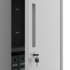 JAN NOWAK Megan fém moduláris multifunkcionális szekrény magas fiókkal 1950x900x400 mm, szürke