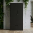 JAN NOWAK Megan fém moduláris multifunkcionális szekrény magas fiókkal 1950x900x400 mm, fekete