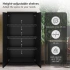 JAN NOWAK Megan fém moduláris multifunkcionális szekrény magas fiókkal 1950x900x400 mm, fekete