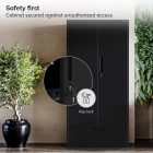 JAN NOWAK Megan fém moduláris multifunkcionális szekrény magas fiókkal 1950x900x400 mm, fekete