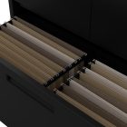 JAN NOWAK Megan fém moduláris multifunkcionális szekrény magas fiókkal 1950x900x400 mm, fekete