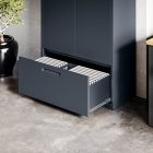 JAN NOWAK Megan fém moduláris multifunkcionális szekrény magas fiókkal 1950x900x400 mm, antracit