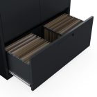 JAN NOWAK Megan fém moduláris multifunkcionális szekrény magas fiókkal 1950x900x400 mm, antracit