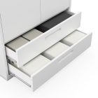 JAN NOWAK Megan fém moduláris multifunkcionális szekrény két fiókkal 1950x900x400 mm, fehér