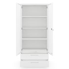 JAN NOWAK Megan fém moduláris multifunkcionális szekrény két fiókkal 1950x900x400 mm, fehér