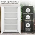 JAN NOWAK Megan fém moduláris multifunkcionális szekrény két fiókkal 1950x900x400 mm, fehér