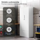 JAN NOWAK Megan fém moduláris multifunkcionális szekrény két fiókkal 1950x900x400 mm, fehér