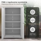 JAN NOWAK Megan fém moduláris multifunkcionális szekrény két fiókkal 1950x900x400 mm, szürke