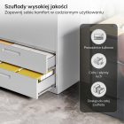 JAN NOWAK Megan fém moduláris multifunkcionális szekrény két fiókkal 1950x900x400 mm, szürke