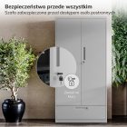 JAN NOWAK Megan fém moduláris multifunkcionális szekrény két fiókkal 1950x900x400 mm, szürke