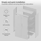 JAN NOWAK Megan fém moduláris multifunkcionális szekrény két fiókkal 1950x900x400 mm, szürke