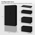 JAN NOWAK Megan fém moduláris multifunkcionális szekrény két fiókkal 1950x900x400 mm, fekete