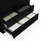 JAN NOWAK Megan fém moduláris multifunkcionális szekrény két fiókkal 1950x900x400 mm, fekete