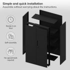 JAN NOWAK Megan fém moduláris multifunkcionális szekrény két fiókkal 1950x900x400 mm, fekete