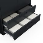 JAN NOWAK Megan fém moduláris multifunkcionális szekrény két fiókkal 1950x900x400 mm, antracit