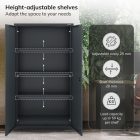 JAN NOWAK Megan fém moduláris multifunkcionális szekrény két fiókkal 1950x900x400 mm, antracit