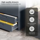 JAN NOWAK Megan fém moduláris multifunkcionális szekrény két fiókkal 1950x900x400 mm, antracit