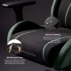 DIABLO X-ONE 2.0 gamer szék, normal size, szövet, fekete-zöld, Forest Green