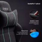 DIABLO X-ONE 2.0 gamer szék, king size, szövet, fekete-zöld, Forest Green