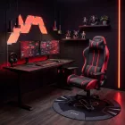 DIABLO X-ONE 2.0 gamer szék, King size, szövet, fekete-piros, Bloody Mary