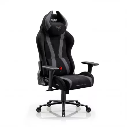DIABLO X-HORN gamer szék, normal size, szövetes, fekete, Burned Black